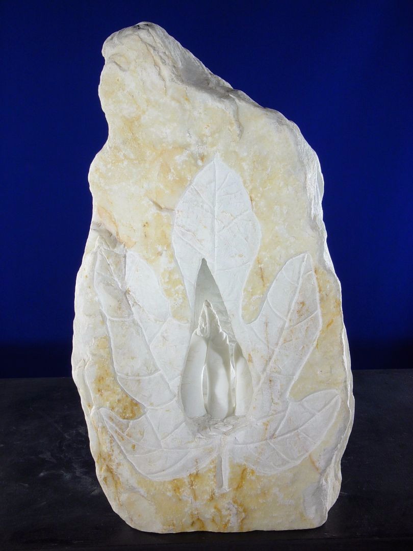 FUOCO - marmo bianco di Carrara - cm 43x20x12 - 1980